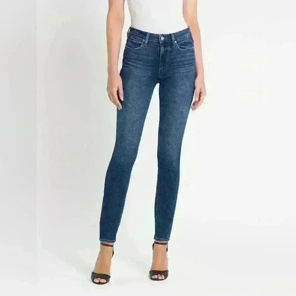 PAIGE WOMEN'S HOXTON ANKLE SKINNY LEG STRETCH BLUE JEANS Size 26 Blue #174 - Picture 1 of 8